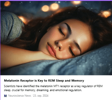 Melatonin Receptor is Key to REM Sleep and Memory